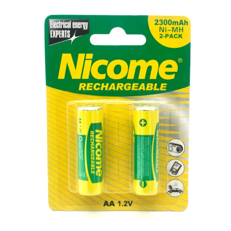 Professional Battery Manufacturer 1.2V  NI-MH 2300mAh AA rechargeable battery