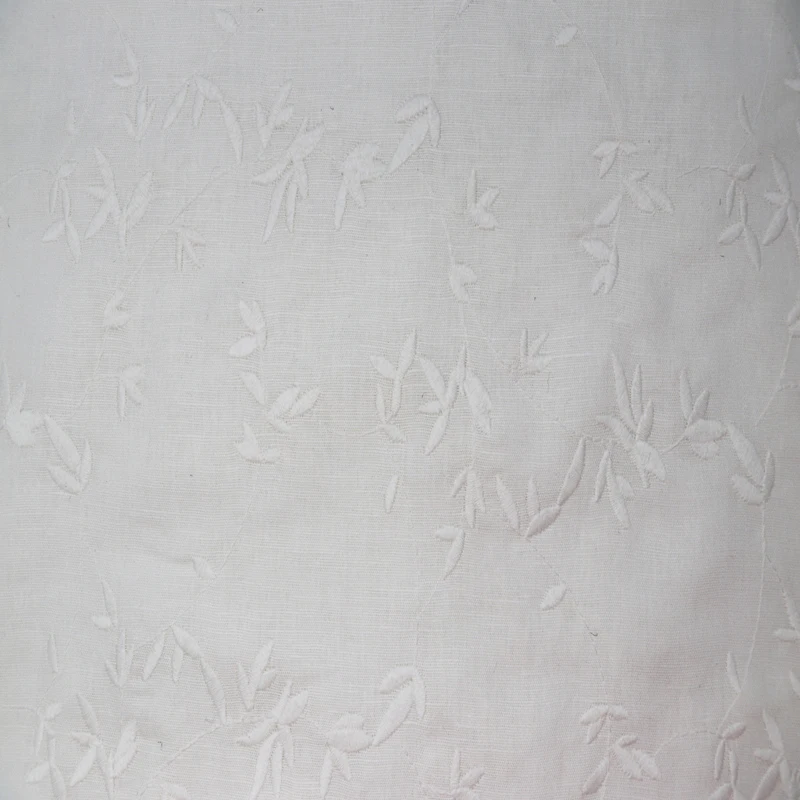 100% flax embroidery Linen cotton fabric
