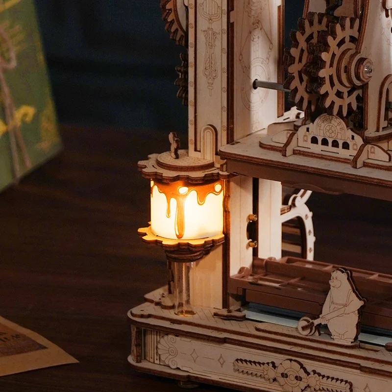 Robotime Rokr US Warehouse DIY Assemble Toys LK602 Printing Press Mechanical Wood Crafts 3D Wooden Puzzles For Adults