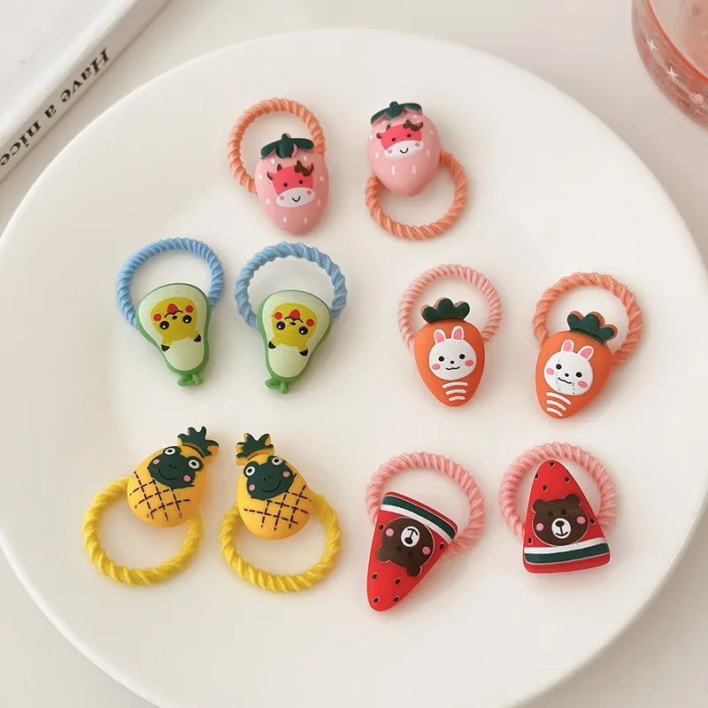 10pcs/set Children Cute Candy Color Small Mini Thumb Hair Ties Kids Rubber Bands Girls Hair Accessories