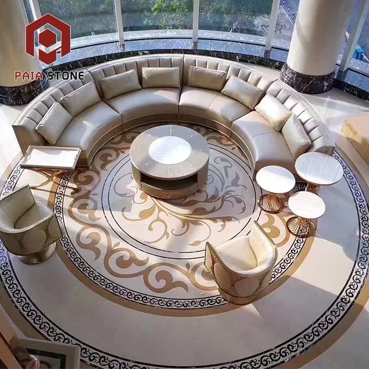 Very nice design of Water jet pattern marble flooring tiles interior hotel design, Waterjet Pattern Floor Design