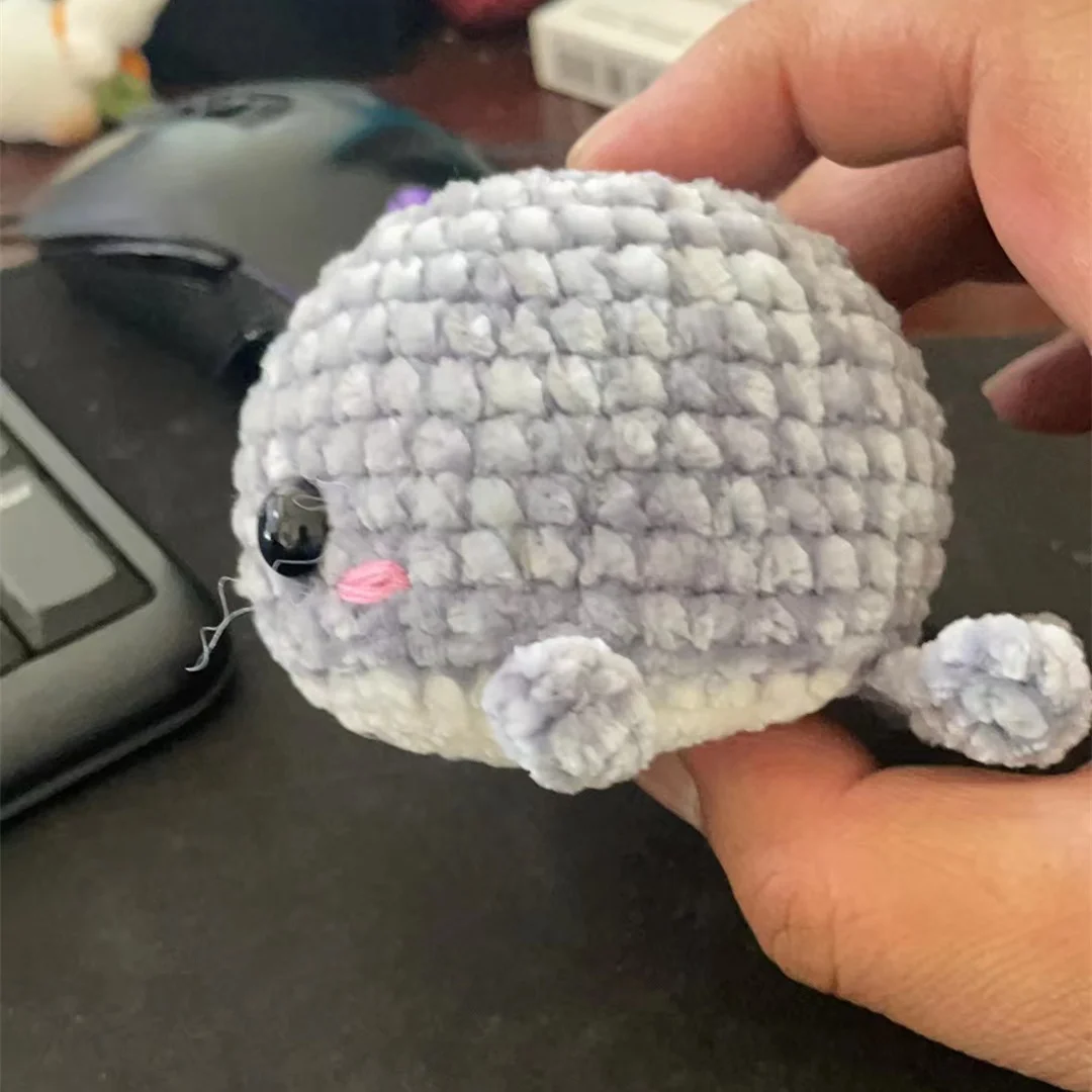Plush Sea Animals Crochet Fluffy Thick Yarn Whale Amigurumi Toys