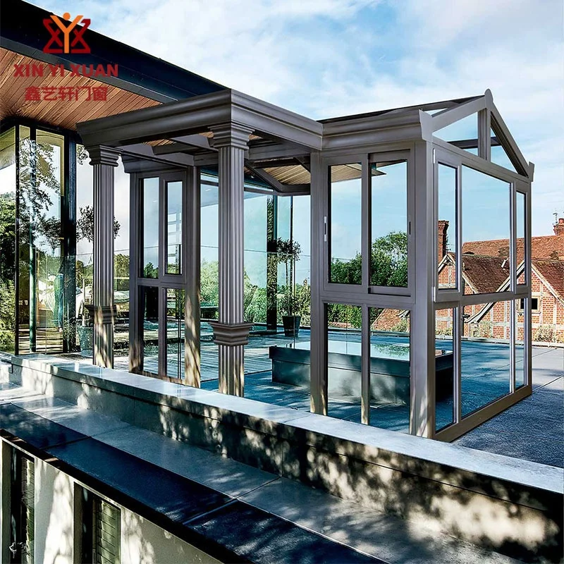 
Aluminum Glazed Slariums Sunroom made in China all season solarium screen room Free Standing Sun Rooms 