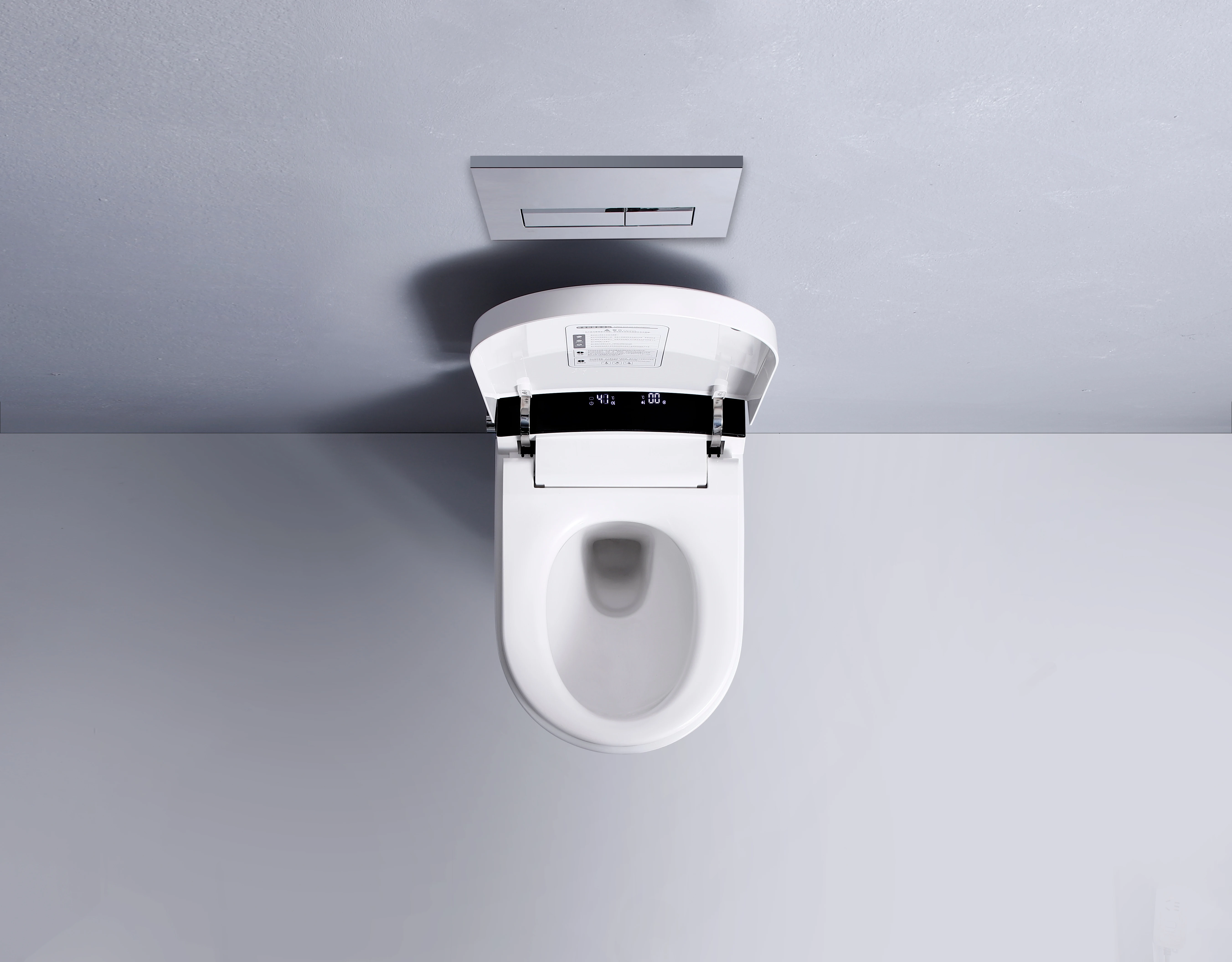 Auto CE watermark Rohs Wholesale bathroom white ceramic wc smart rimless wall hung toilet with bidet