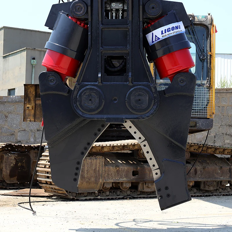 Dual-Cylinder Hydraulic Shear for Steel Beam and Plate Cutting, hydraulic rotating rebar scrap shear pulverizer cutter