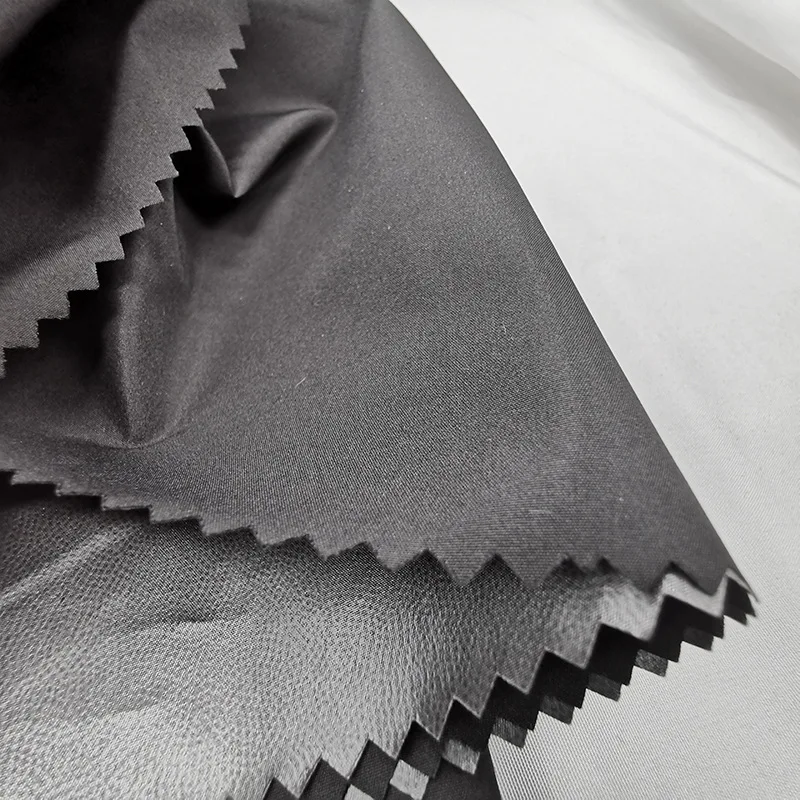 
polyester jacquard fabric 100 polyester fabric pongee fabric plaid clothing bonded tpu waterproof bermeable function film 