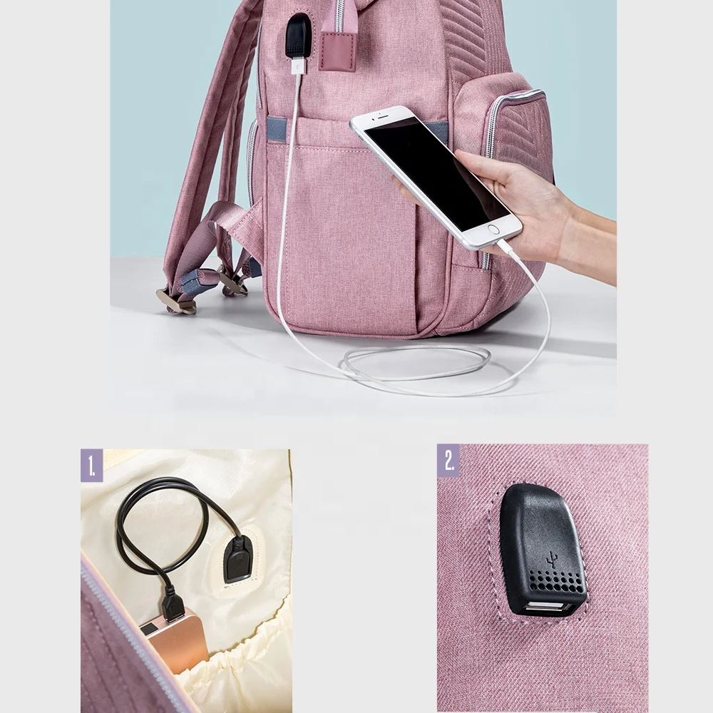 Стеганая сумка для подгузников Sunveno, большая дорожная сумка для мам для ухода за детьми, рюкзак для детской коляски