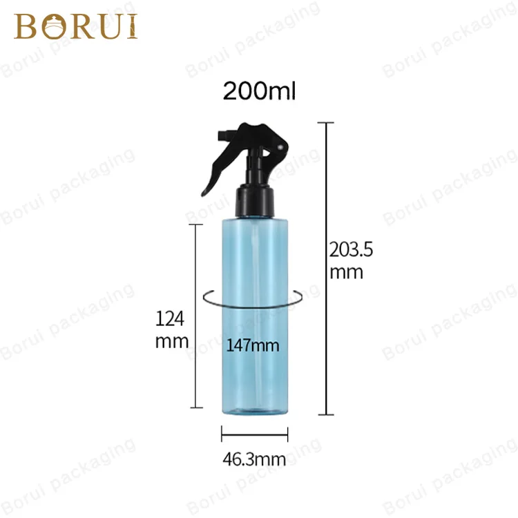 BORUI 200 мл Черно-белая прозрачная пусковая бутылка-распылитель ПЭТ пластиковая бутылка с пусковым насосом и распылителем