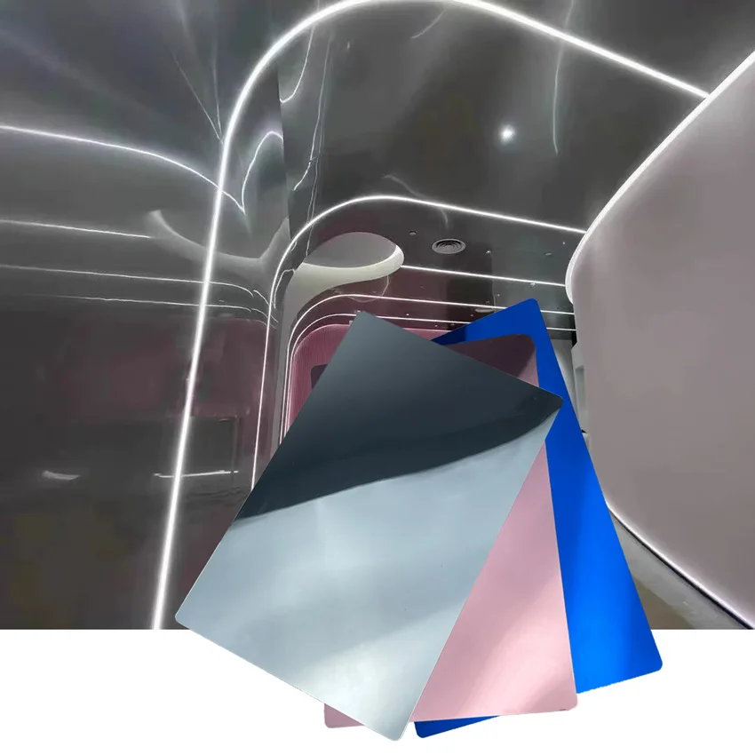 Bamboo Charcoal Fiber Mirror Decorative WPC Wall Panel Board Wood Veneer PVC Background Panel Wall Sheet