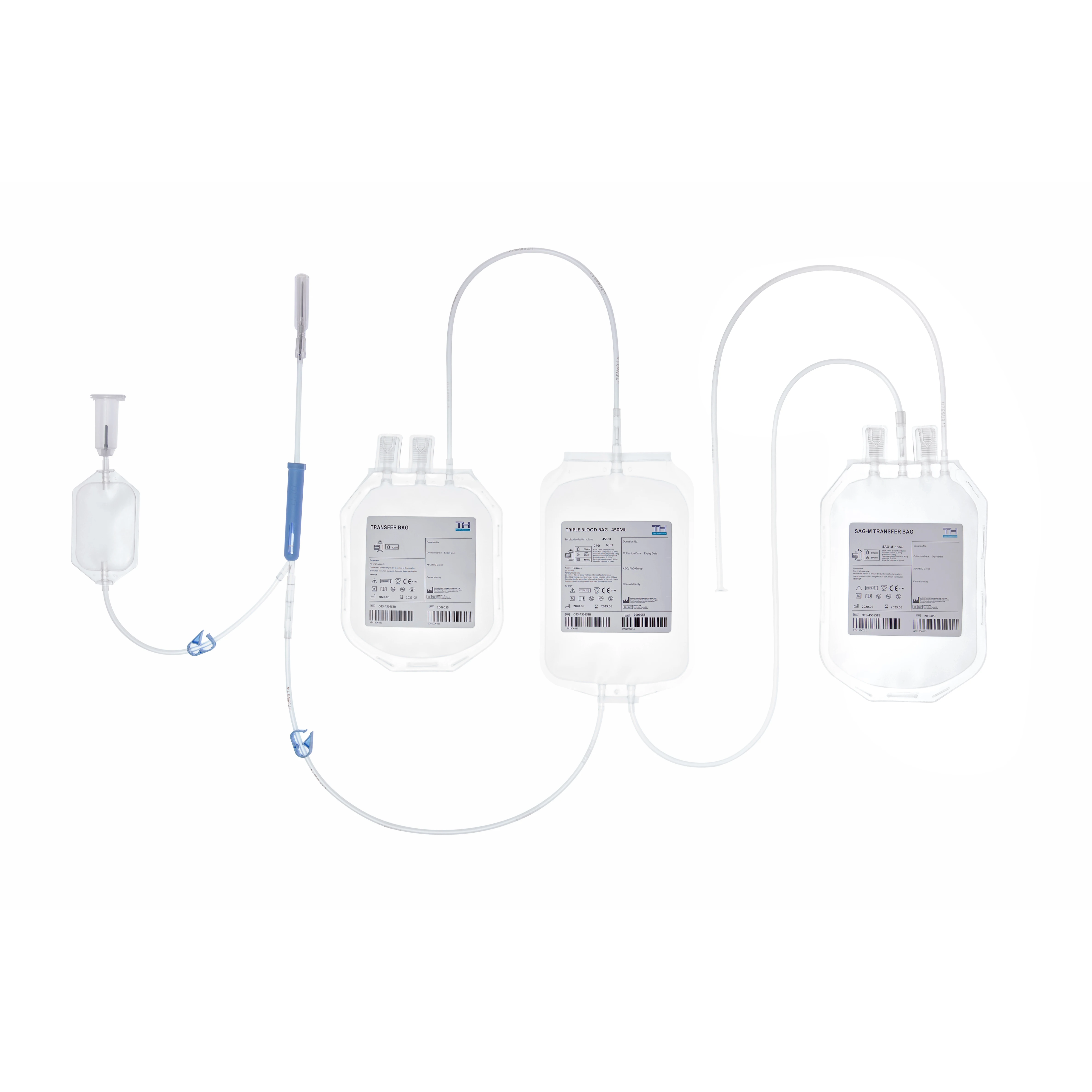 High Quality Factory Directly  Sterile Blood Bag  Low Price CPDA-1 250ml 450ml 500ml Single Double Triple Quadruple