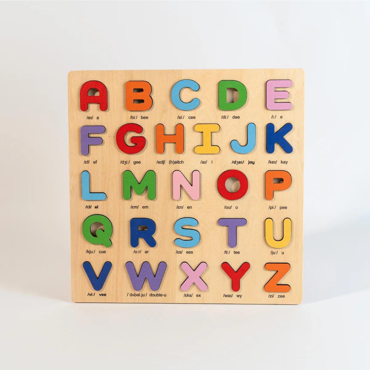 Wooden Alphabet English Letters Jigsaw Puzzle Children Kids Education