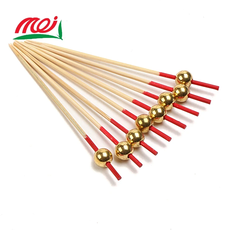 Factory Direct Disposable Small Bbq Bamboo Sticks With Ball