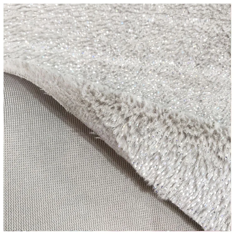  100% polyester faux fur fabric fake hair plush like rabbit