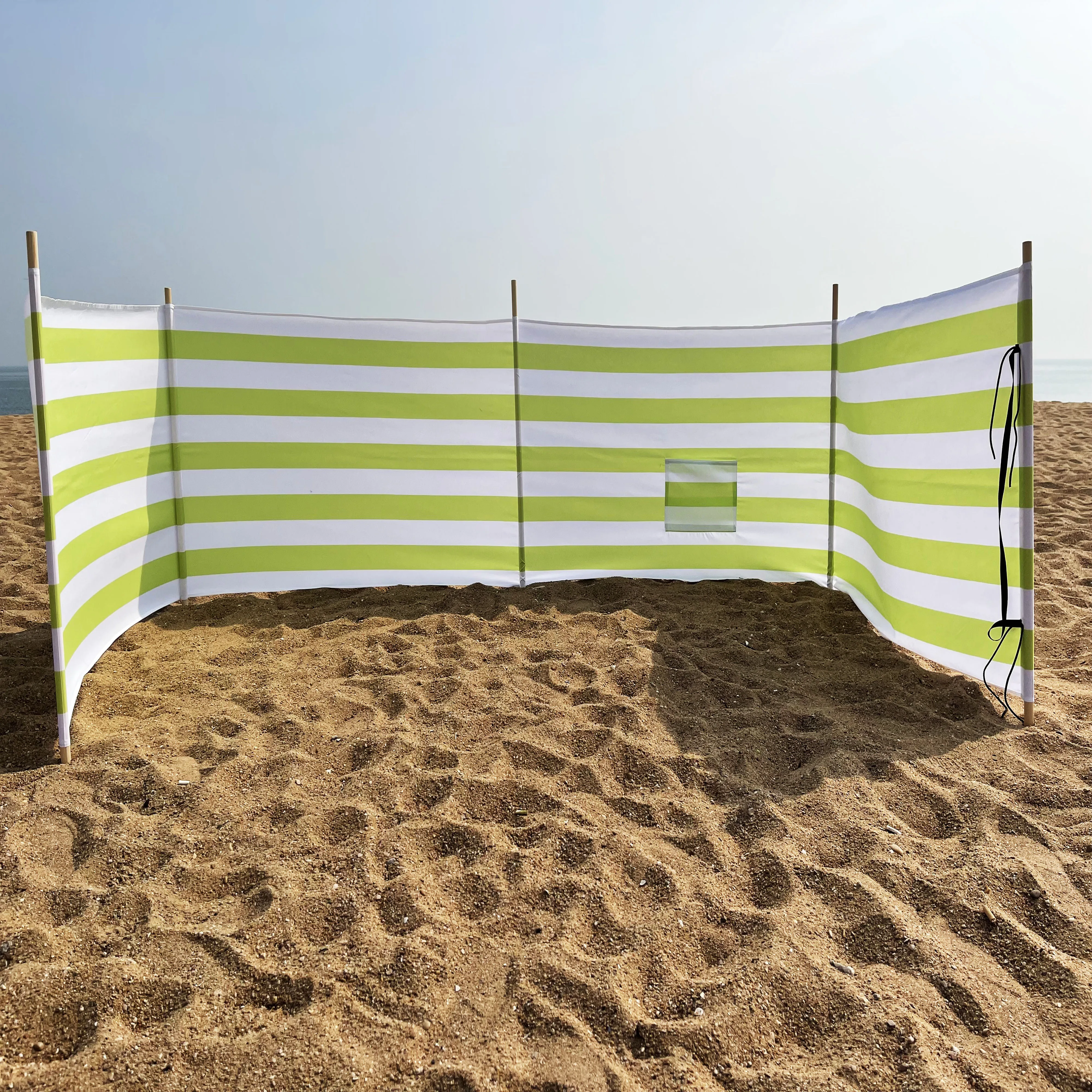 MU 15ft, 17ft, 20ft, 25ft Customized Wooden Poles Outdoor Camping Wind Screen Shield Sun Shade Beach Windbreaker