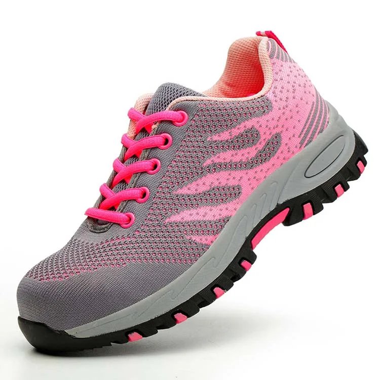 Women Breathable Light Steel Head Protective Shoes in Summer Leisure Safety Work Shoes