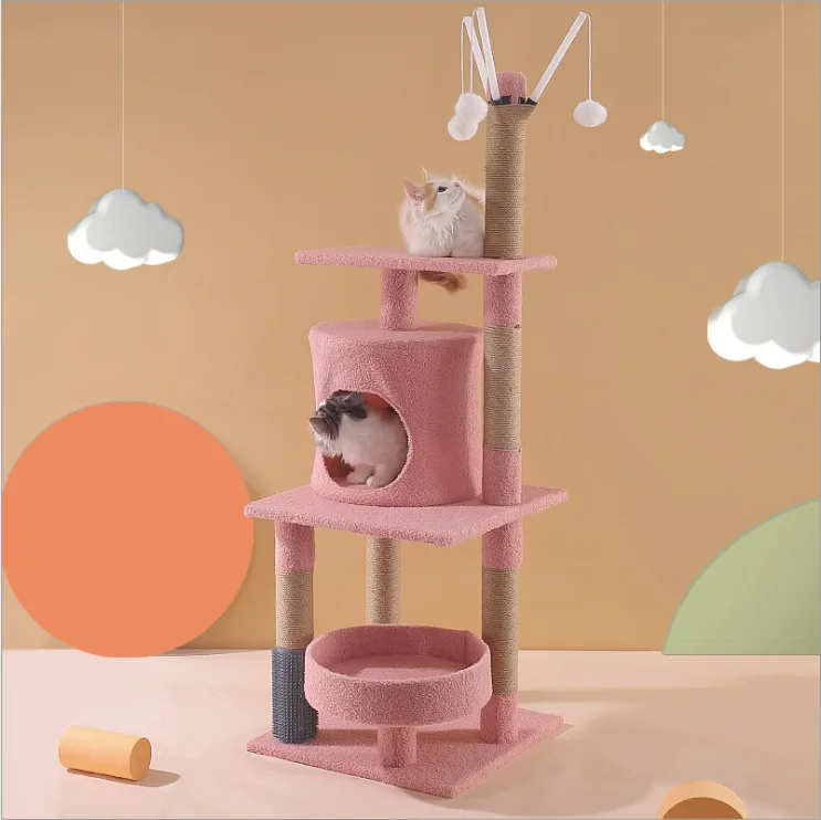 Climbing Luxurious Designer Modern Cheap Large Cat Playhouse Pet House Scratcher Tower Cat Tree