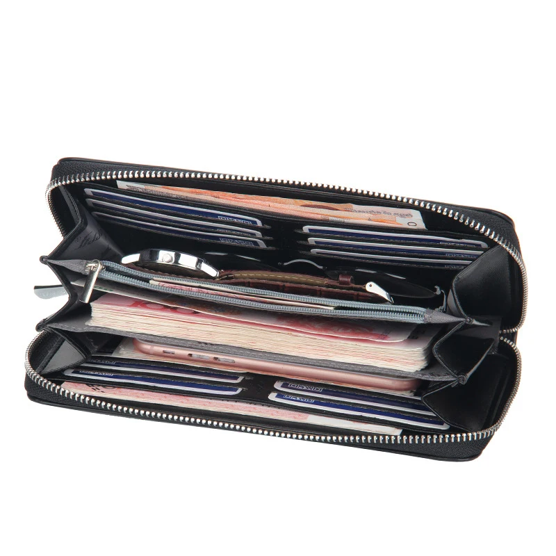 Wholesale Large Capacity Multifunction Long Clutch Wallet For Men,Gentleman Cell Phone Holder wallet