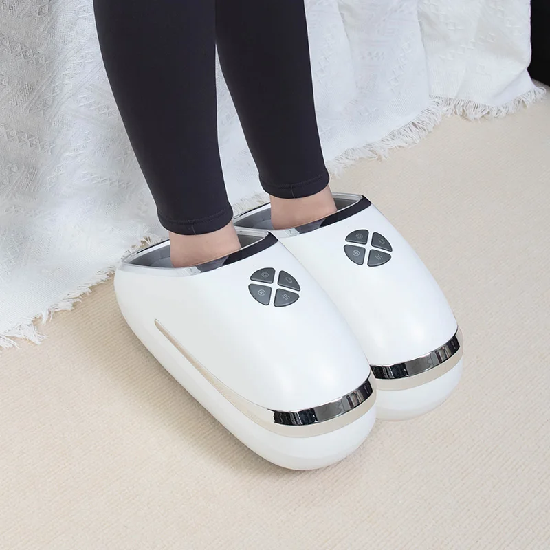 2024 new shoe design electric foot massager heating function kneading air compress foot relaxation massage