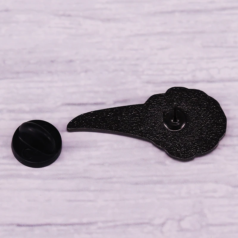 Dark Crow Skull Lapel Pin Bird Carcass Goth Day of the Dead Halloween Art Brooch Telling everyone that you love dead stuff!