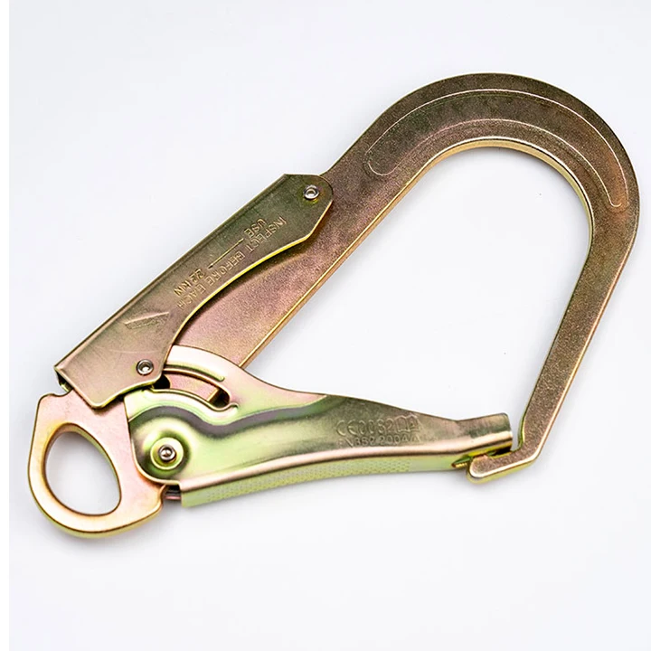 22kn large snap hook Forged heavy-duty safety rings chain and sliding hooks 23kn Auto Locking Safety Large Scaffold Hook For Fall Protection