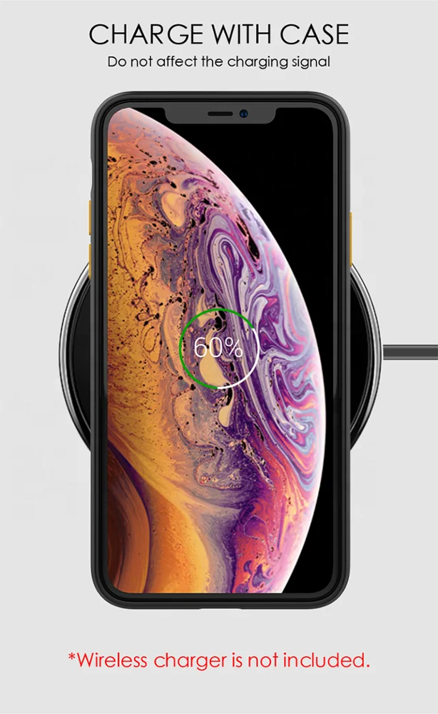 
CLear transparent 1.6mm TPU bumper +1.2mm PC Cover with 3 Sets Color Button mobile Bumper phone Case 