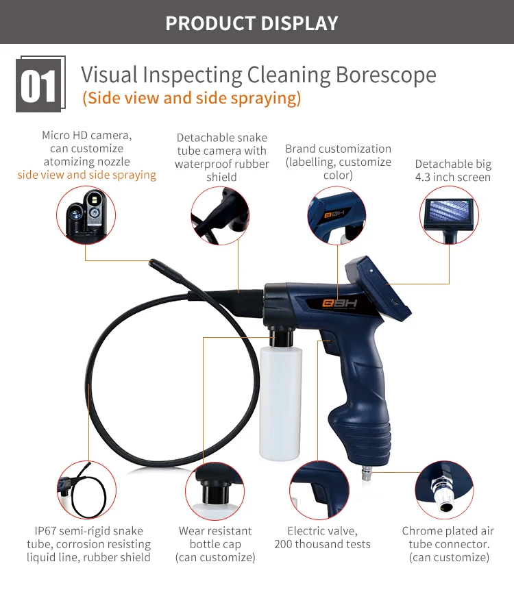AV7823 Automotive Air Conditioning Visual Cleaning Gun, Endoscope, Evaporation Box Cleaning Tool Equipment, Non disassembly Auto