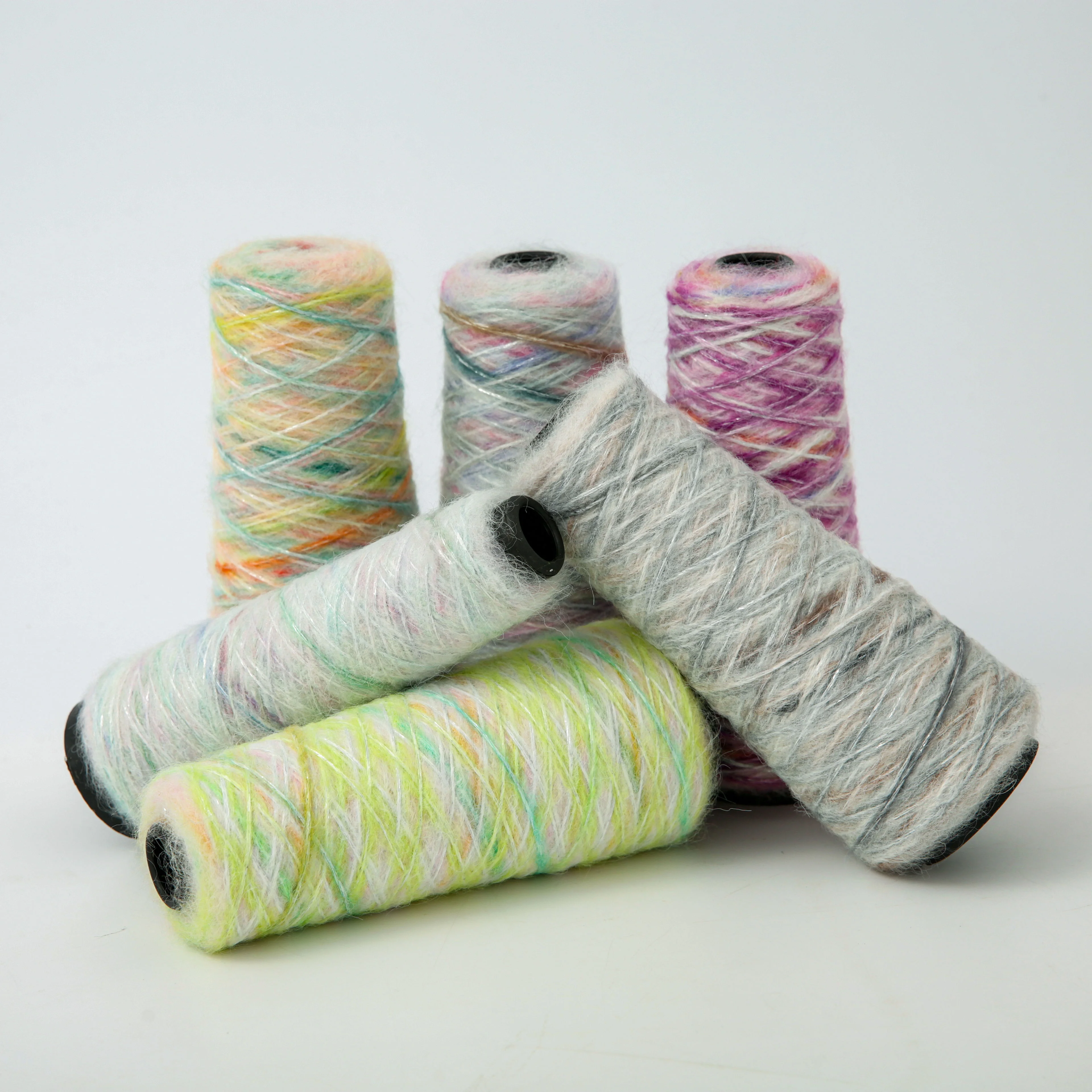 sweater yarn Shiny rabbit wool yarn Section dyed Spray wool yarn For knitting sweater