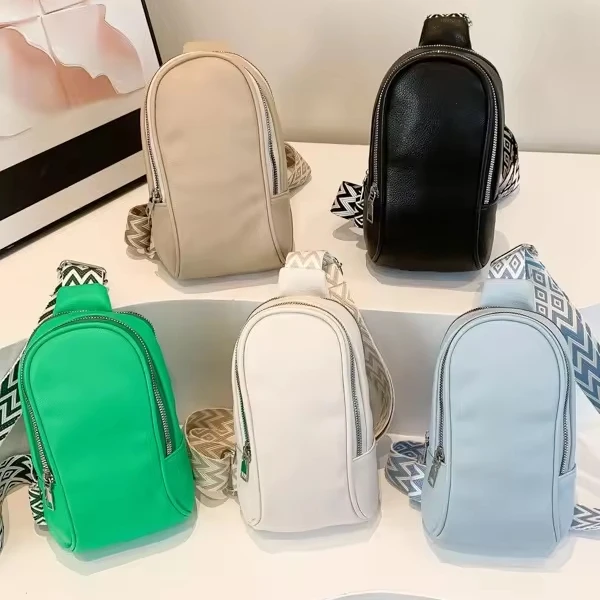 Newest Women Crossbody Fashion Sling Crossbody Bag Backpack PU Leather Sling Bag Daypack Fanny Pack