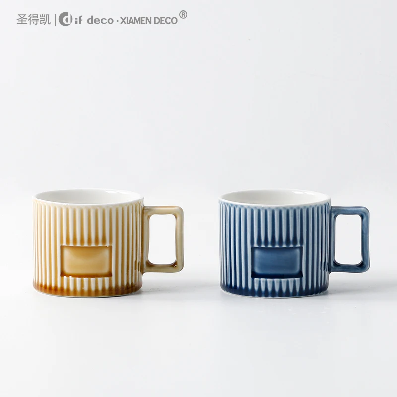 Customized logo New Bone China Afternoon Tea Cup Porcelain Coffee Mug for coffee store