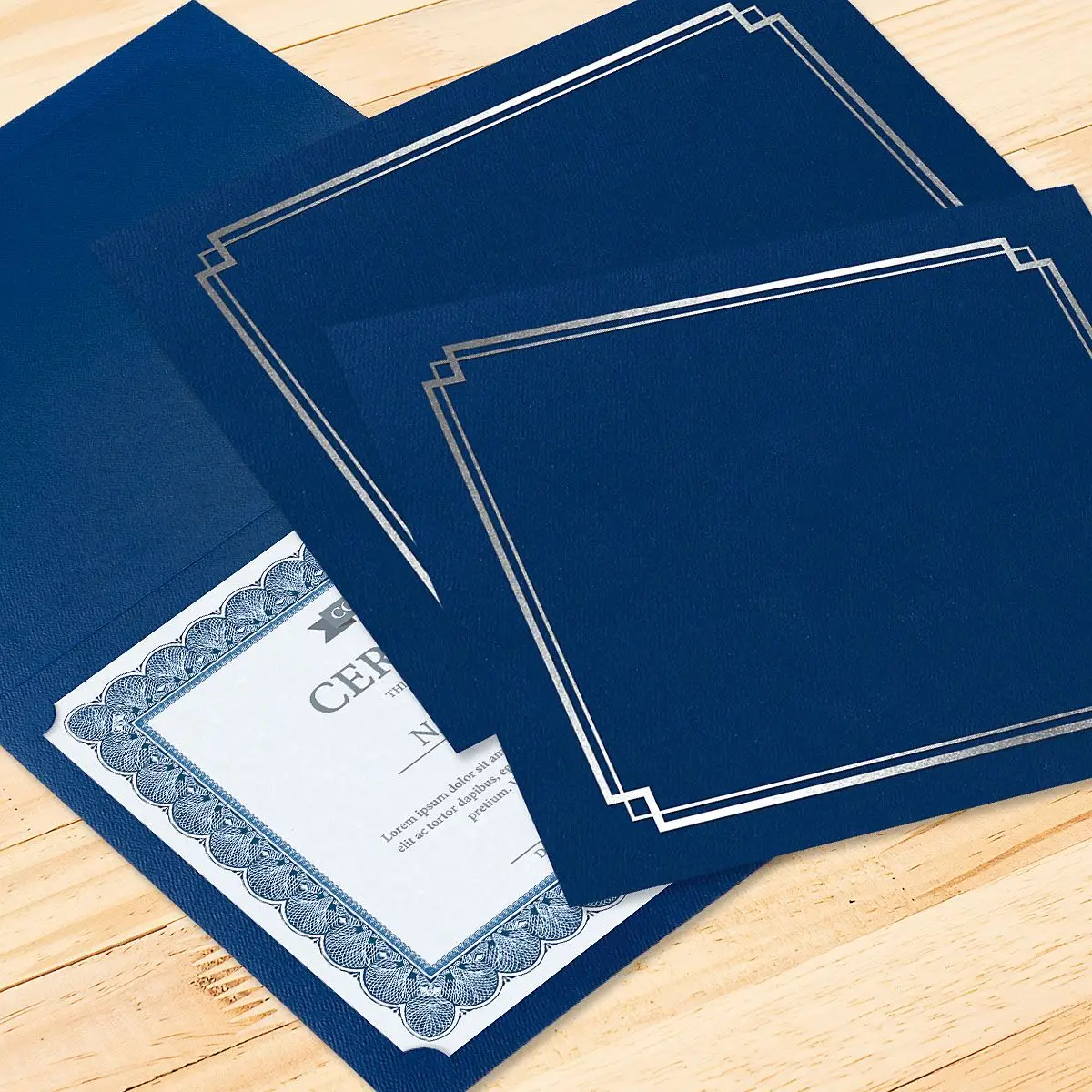 
Bespoke wholesale premium A4 paper certificate folder, double certificate holders 