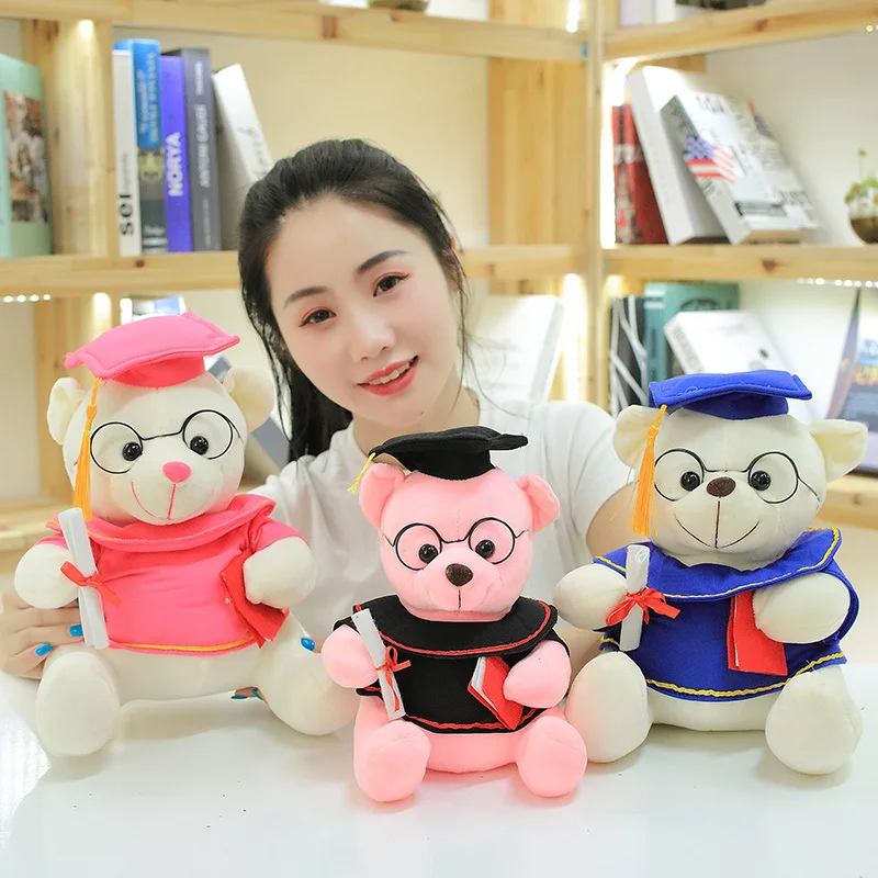 Cute Dr. Graduation Bear Plush Toy Stuffed Soft Kawaii Teddy Bear Animals Dolls Gifts for Kids Girls Dropshipping Unisex 10 Pcs