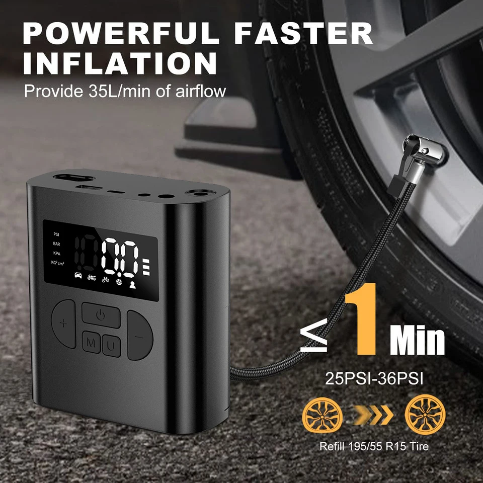 Best Car Air Compressor Pump Portable Air Pump Inflator Bicycle Auto Tire inflator For Car