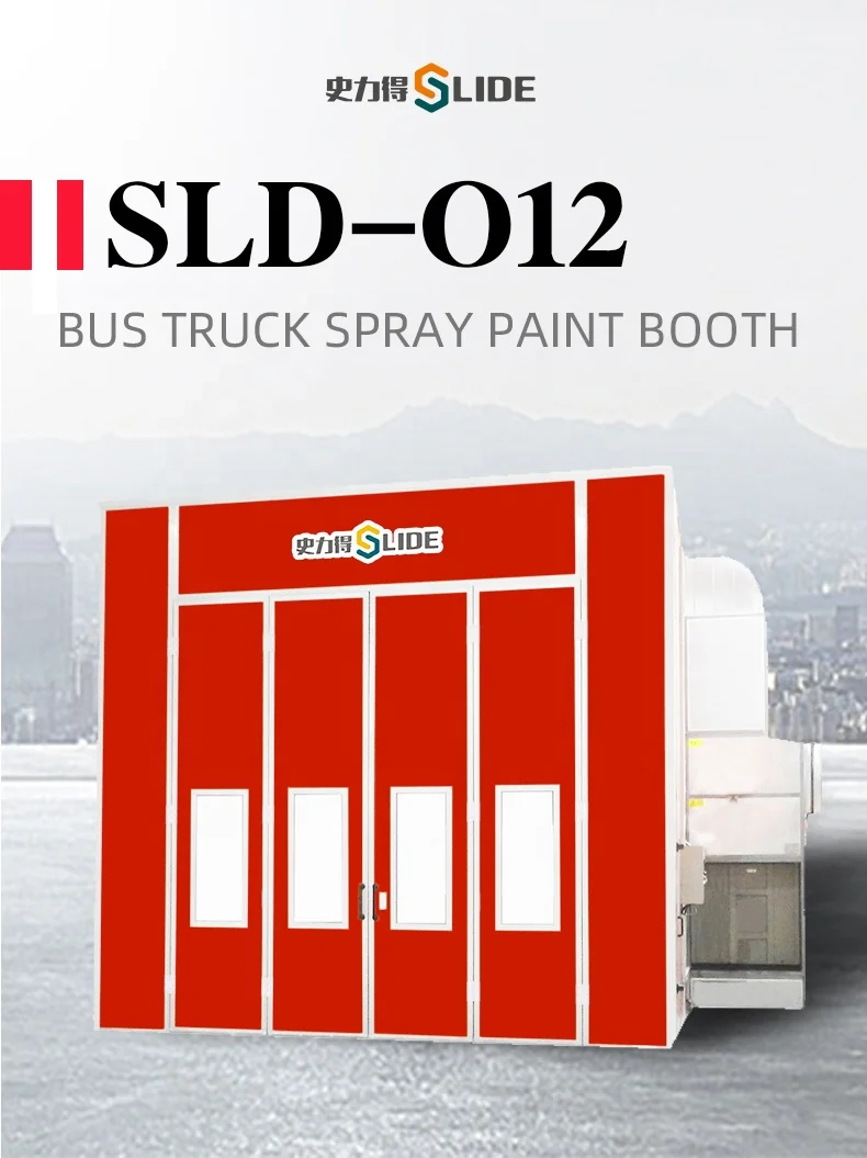 Truck spray booth downdraft paint booth powered by diesel and electric factory price dyeing rooms for trucks  made in China