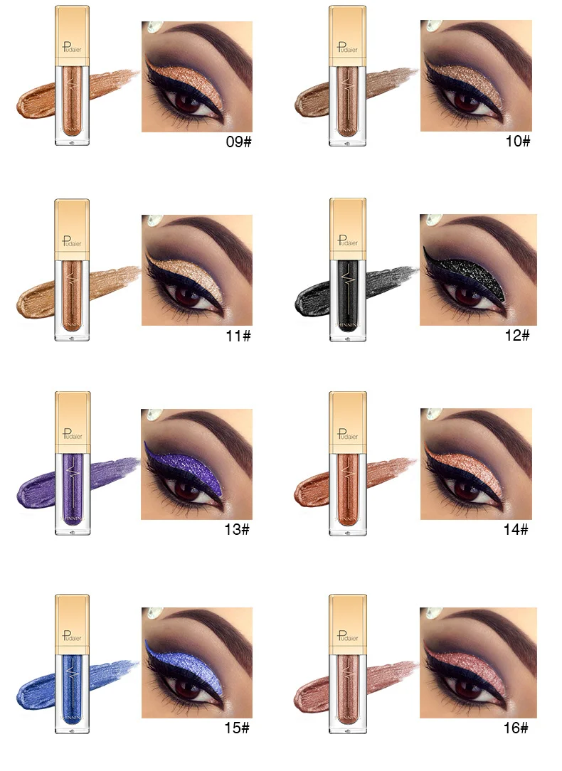 Wholesale glitter liquid eye shadow cosmetics cheap makeup eye shadow vegan  liquid eyeshadow with customize color