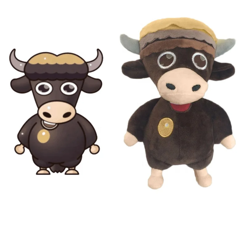 Custom Shape Popular Squishy Cow Plush Animals Doll Canada Stuffed Toys
