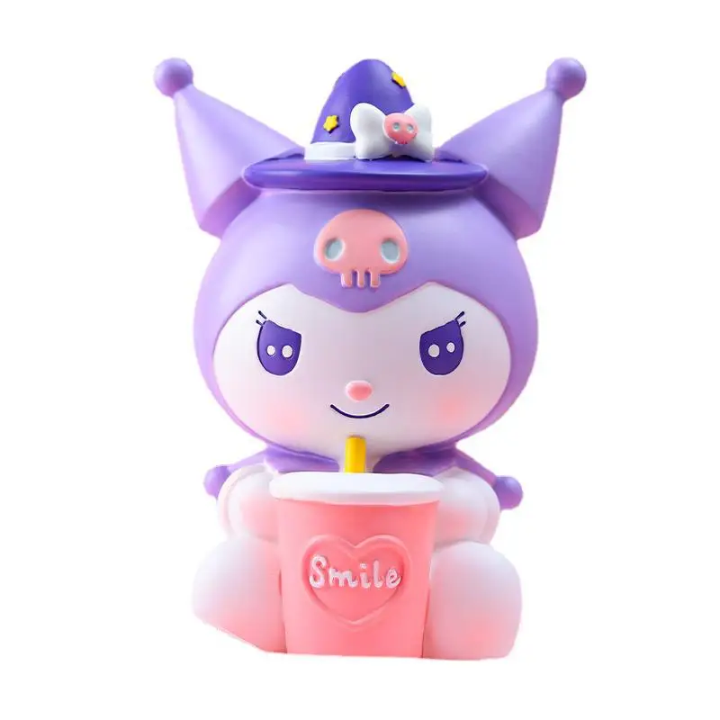 DHF414 2023 New Kuromi Piggy Bank Cute cartoon Fall proof Home decor Gift Piggy Bank Mini Cinnamon Coin Bank