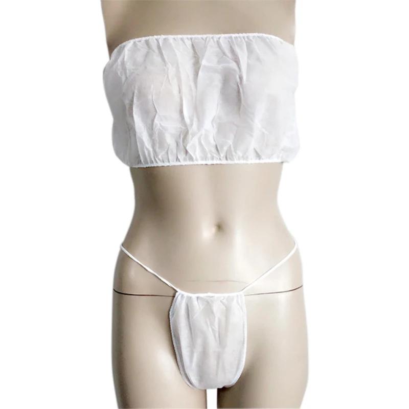 Beauty Salon Wholesale Sexy G-String Low Waist Women Underwear Disposable Panties Non woven Thongs