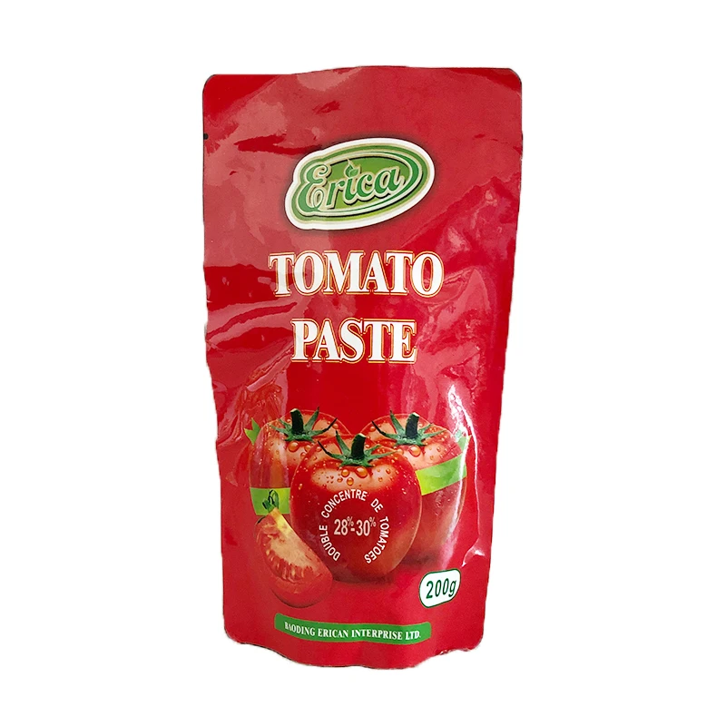 Plastic Pouch  70 g Tomato paste  sachet ketchup  in bag concentration 28-30%