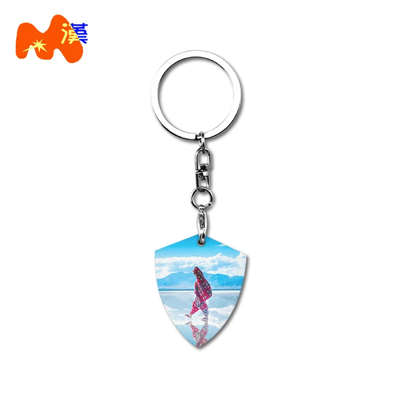 Сделай Сам белый деревянный печатный логотип автомобиль рекламный подарок индивидуальный дизайн щит богов mdf сублимационный чистый брелок