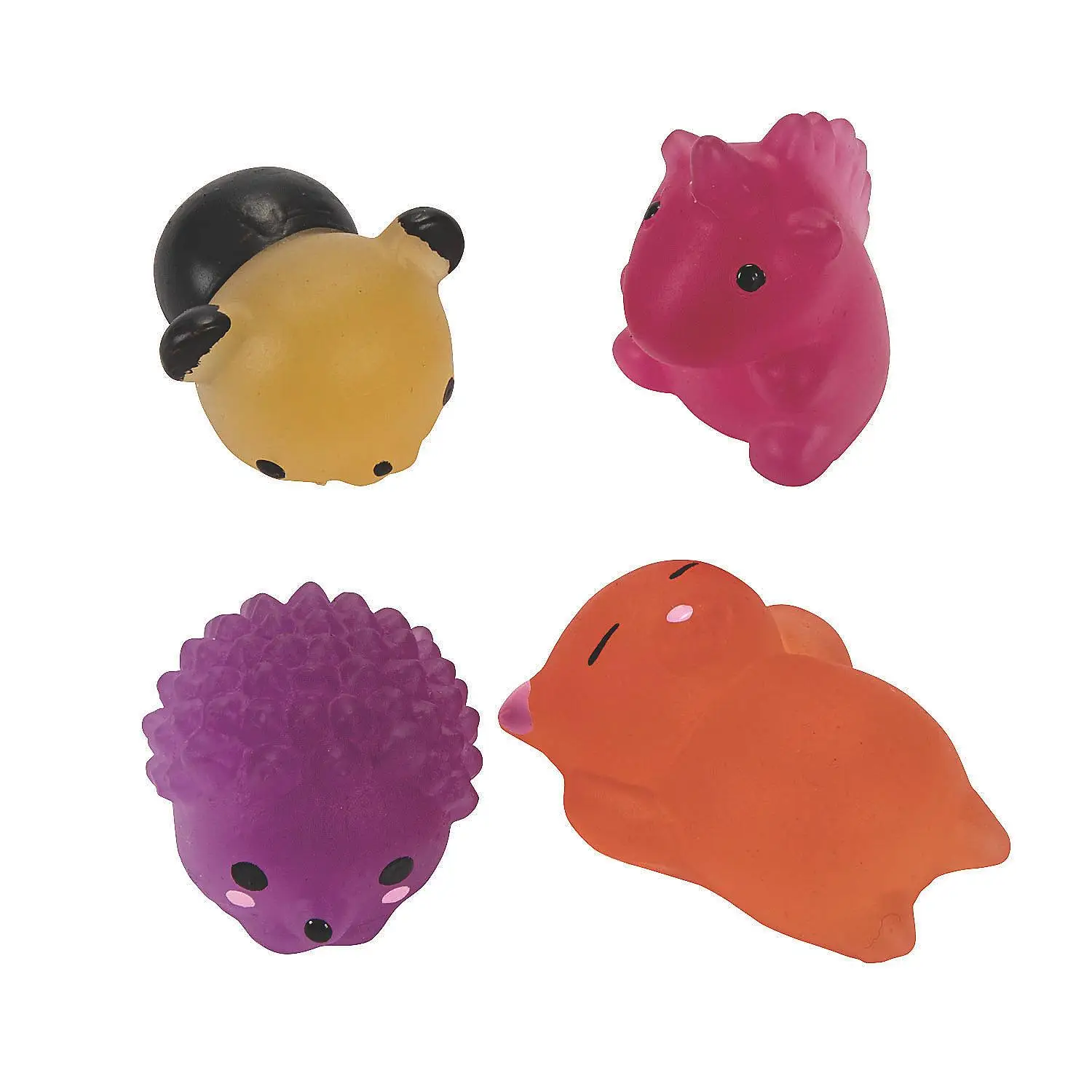Factory novelty kids TPR chubby mini squishy mochi animal shape custom logo anti stress ball squeeze toys