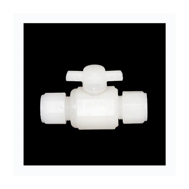 Chinese Factory Globe Valves Double Union Cock White Plastic PP PVDF cock ball valve