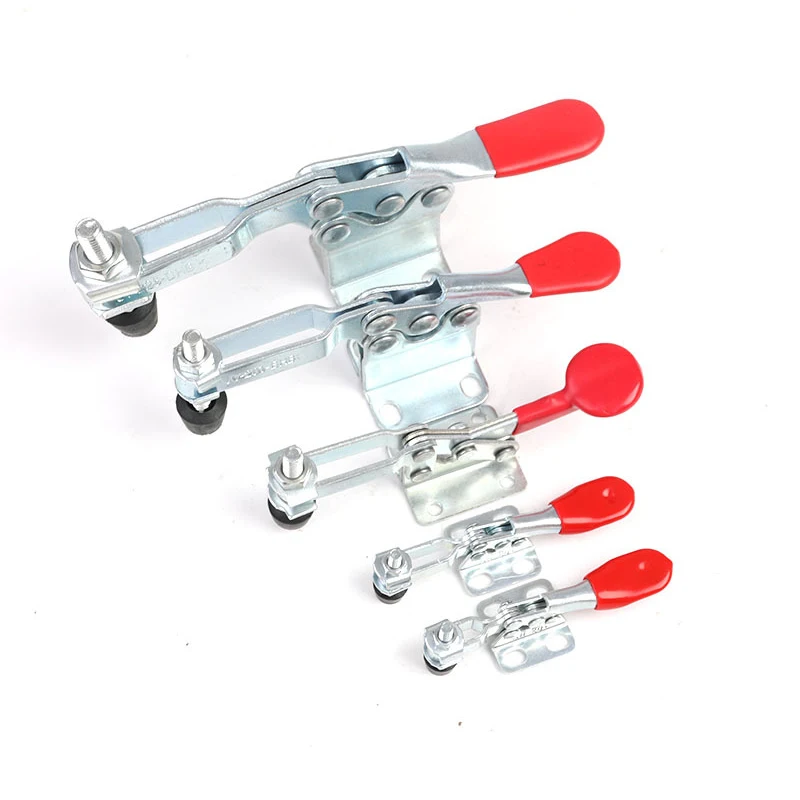 Metal Horizontal Toggle Clamp Fixture Woodworking Fixing Tool Heavy Duty Quick Release Clamp Antislip Clamping Device ZincPlated