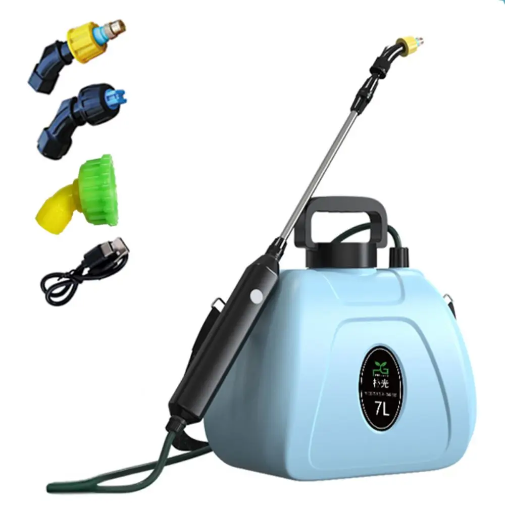7L chemical resistant plastic handle rechargeable portable water sprayer for farming