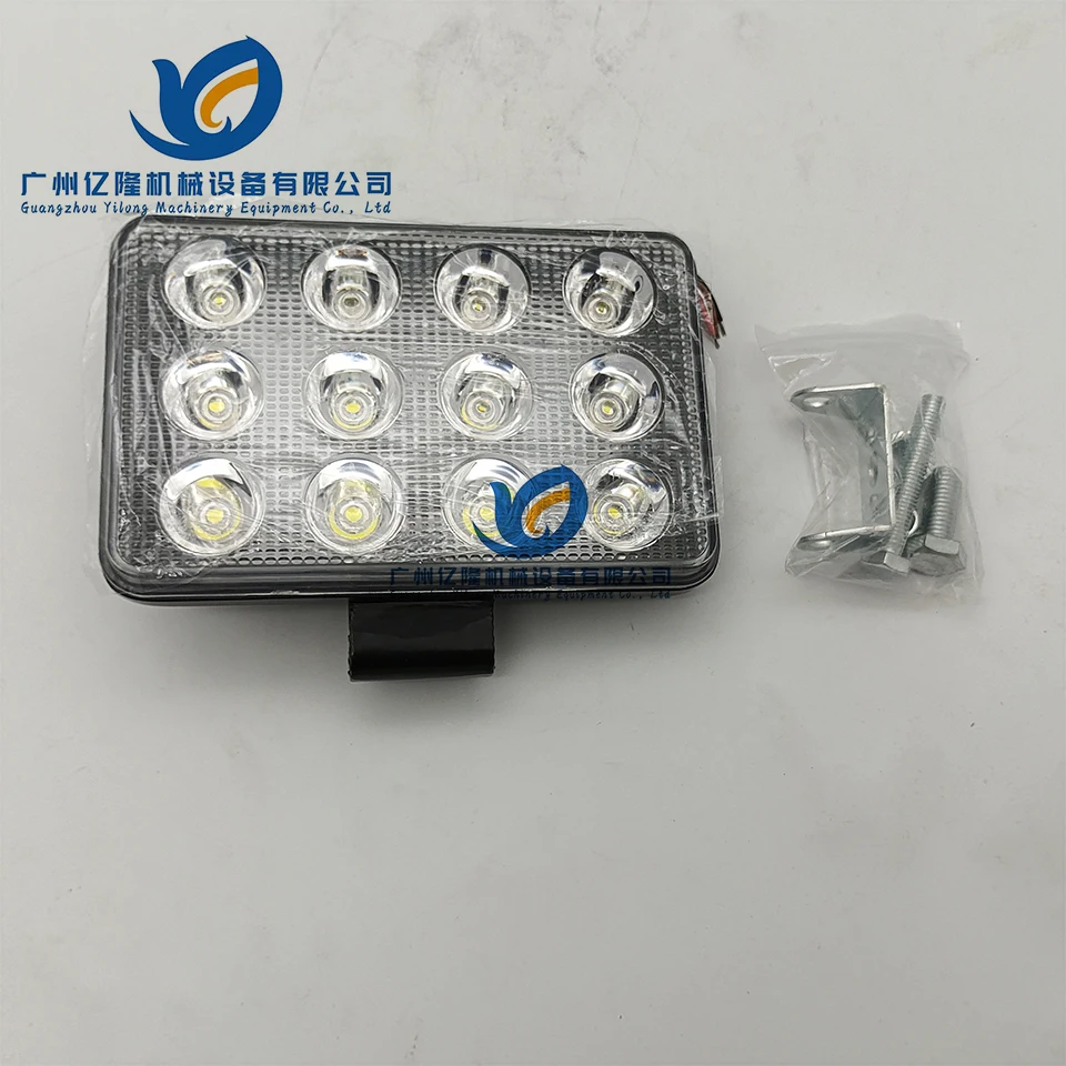 DC12-80V для экскаватора высокомощные точечные огни квадратного типа сверхяркий рассеянный свет двигателя грузовика фары светодиодные 12 бусин