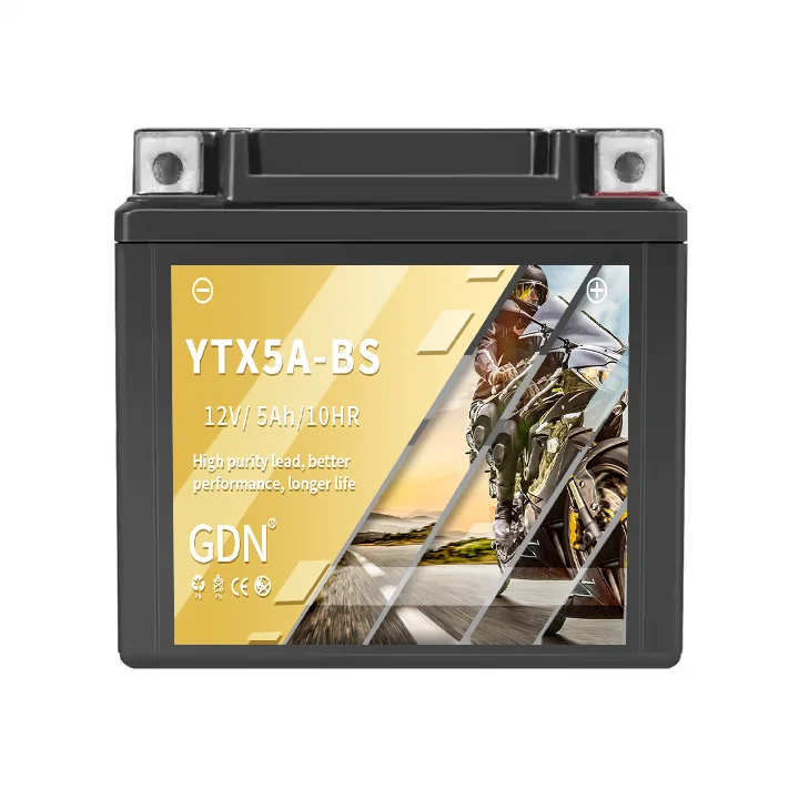 GDN Motor Battery Motorcycle Rechargeable Maintenance Free 12V 5Ah