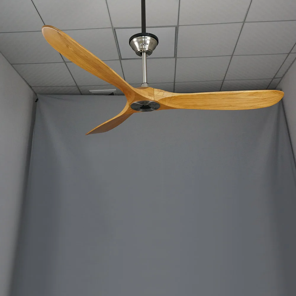  1stshine high quality 30w natural wood blades 60 inch led wooden ceiling fan with