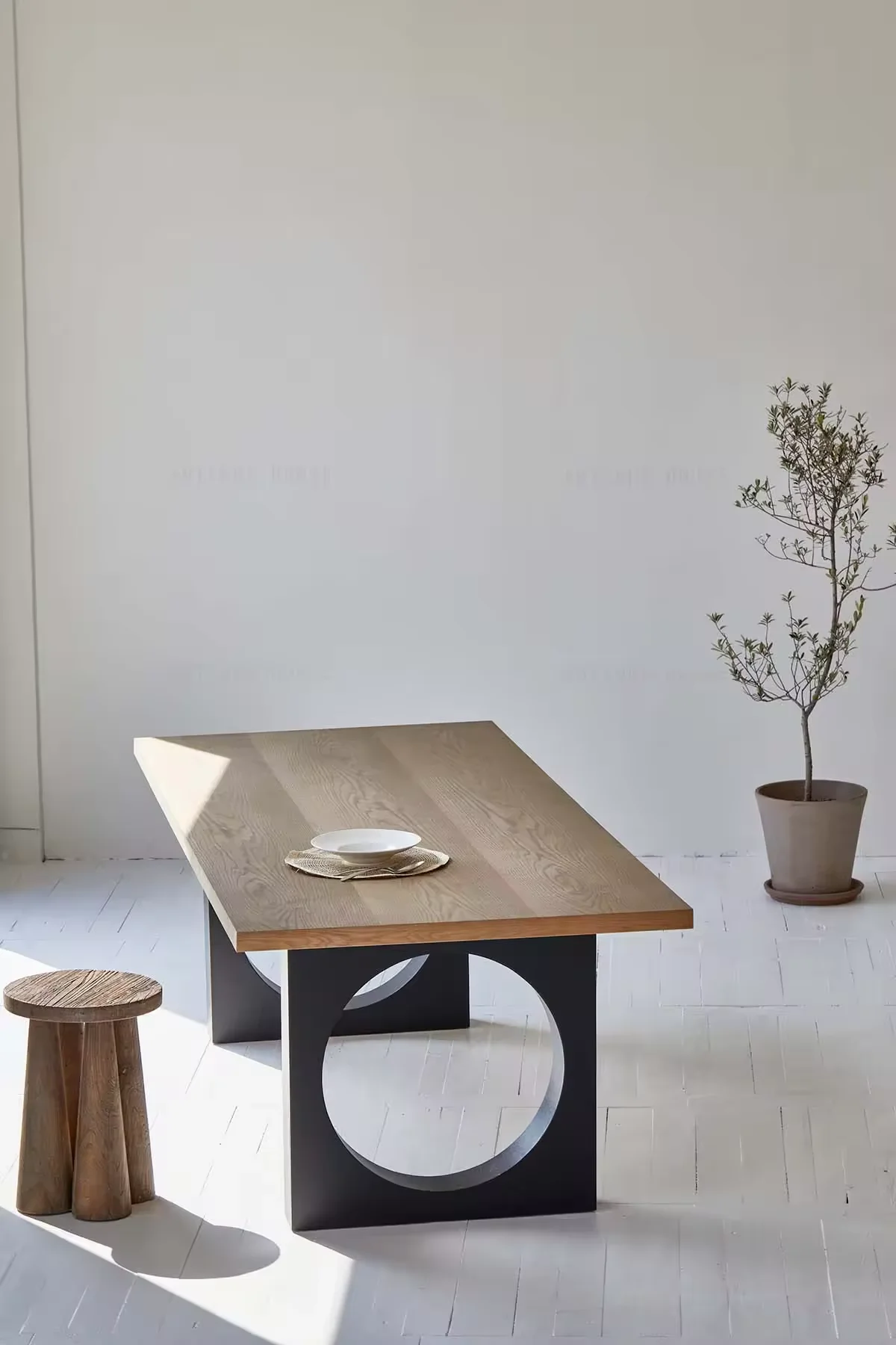 Scandinavian Rustic Interior Living Room Furniture Antique Reclaimed Elm Made Bedroom Wooden stool