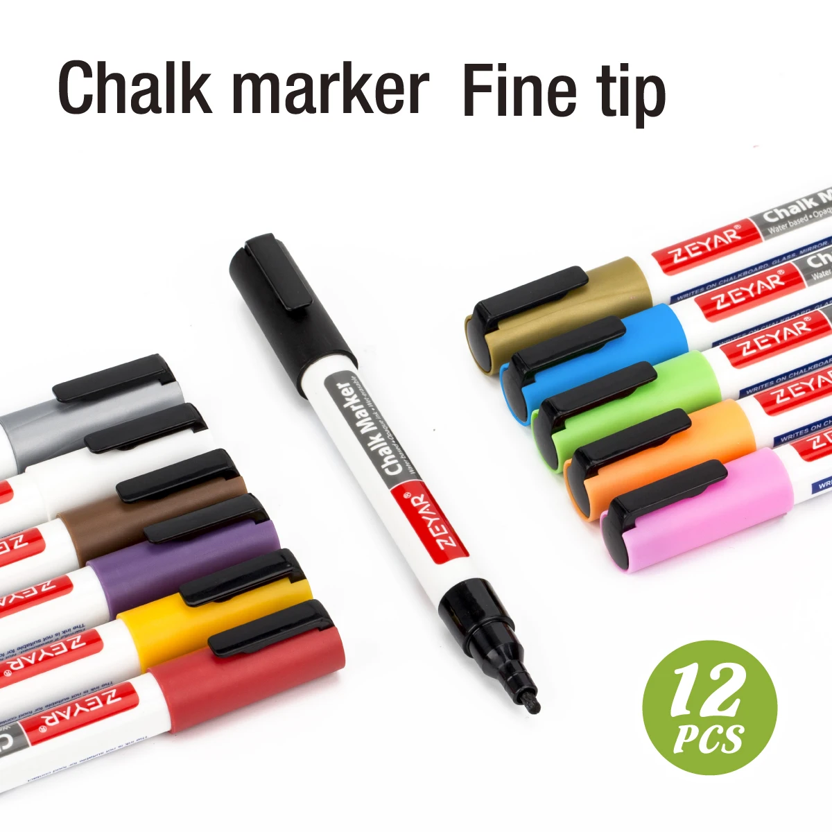 Customized Zeyar brand chalk marker wet-erasable multi color write on all kinds of non-porous surfaces