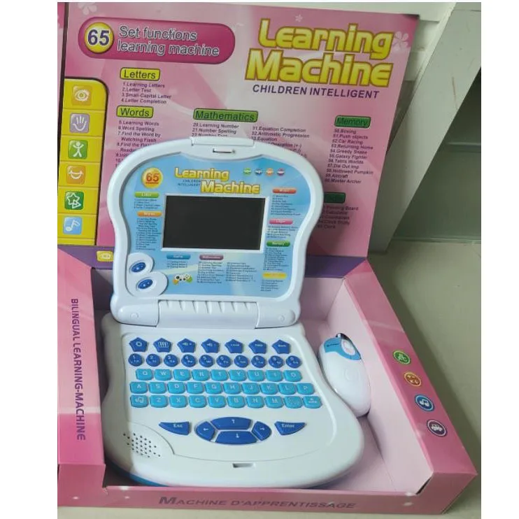 Laptop Kids Toy Learning English Early Education Plastic Intelligent LED Display Laptop Toys Children Computer Learning Machine