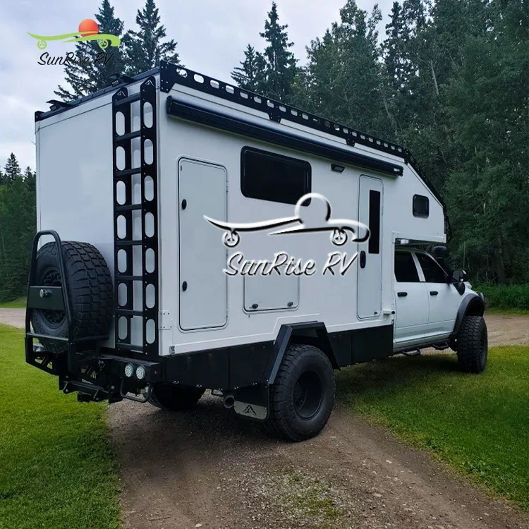 SUNRISE RV slide on camper caravan pick up rv fiberglass truck campers  China Custom flatbed camper with kitchen